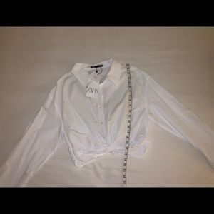 Zara Knotted Poplin Shirt